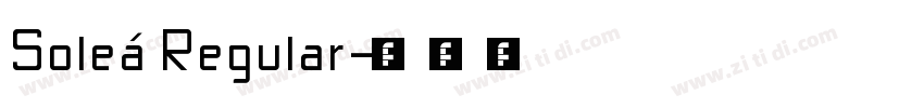 Soleá Regular字体转换